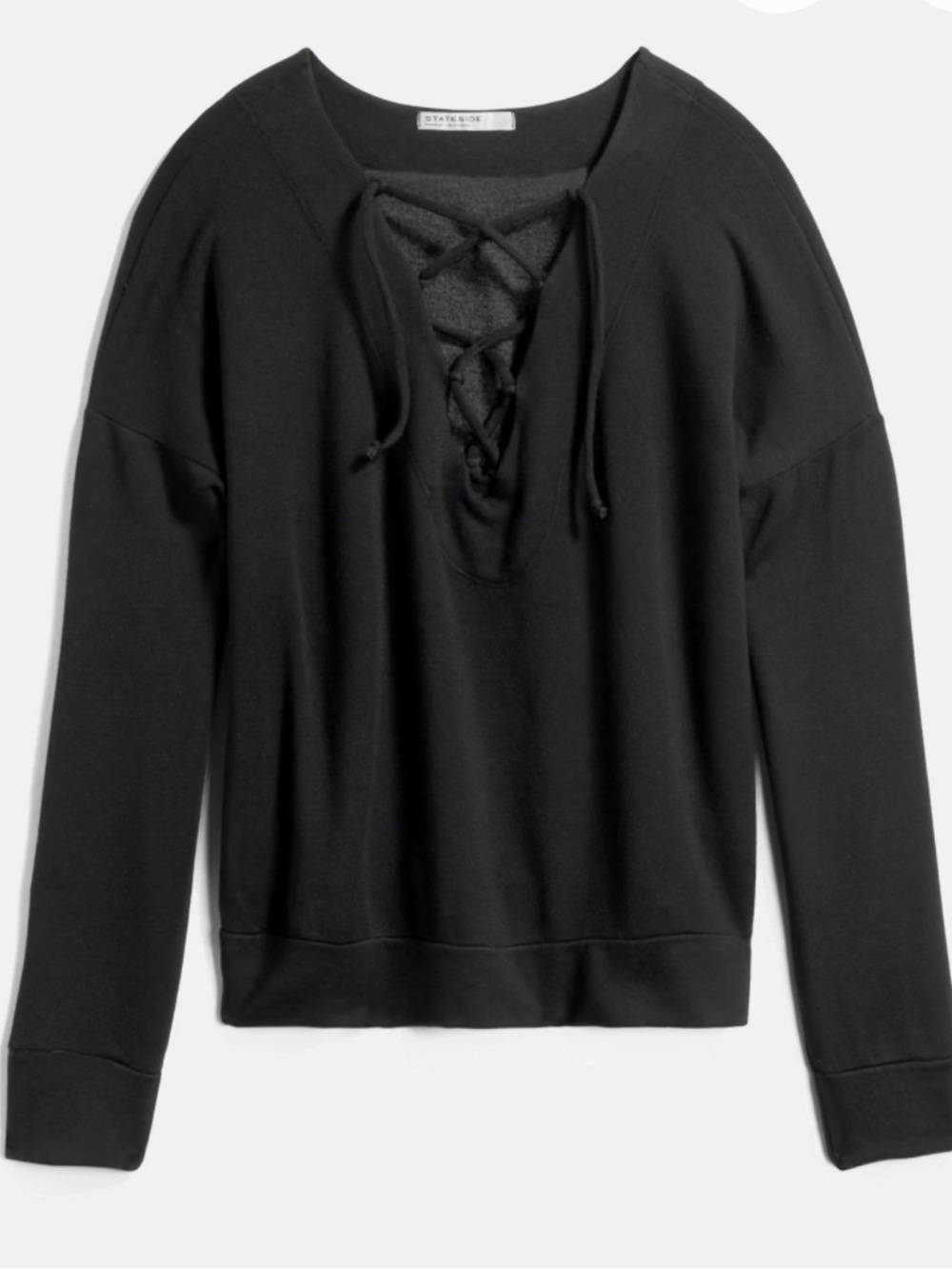 Stateside Laura Lace-Up Sweatshirt Size Small
